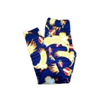 Lularoe TC 12-18 AMERICANA Eagle Shield leggings